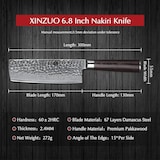 thumbnail of XinZuo - Damascus Nakiri mes - B1H He series