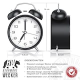 thumbnail of BEARWARE Wecker analog, laut, ohne Ticken, Retro-Design