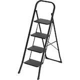 thumbnail of BRASQ Huishoudtrap 4-treden Zwart - keukentrap inklapbaar metaal voor Particulier en professioneel gebruik - Trap Ladder - Anti slip