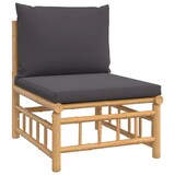 thumbnail of vidaXL 6-tlg. Garten-Lounge-Set mit Dunkelgrauen Kissen Bambus