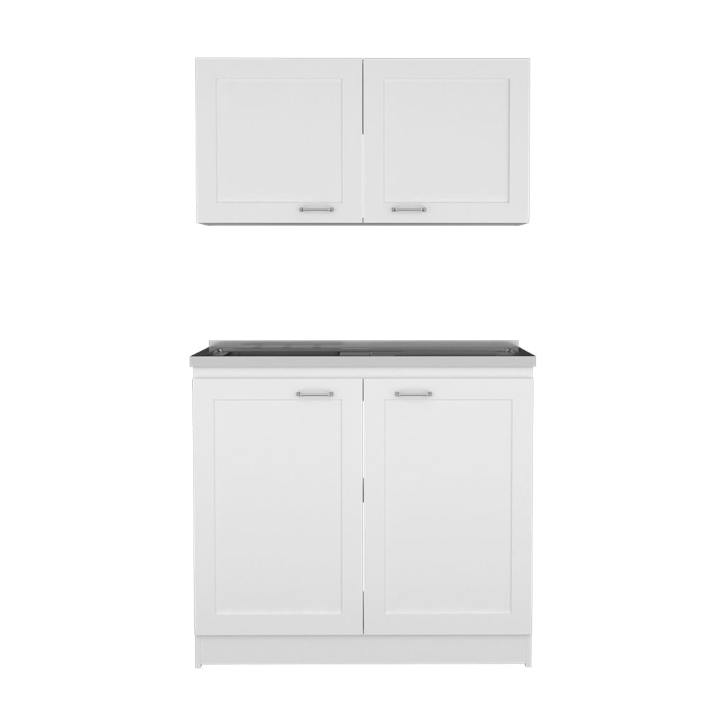 Set de Cocina Zurich, con Mueble Inferior y Superior Blanco