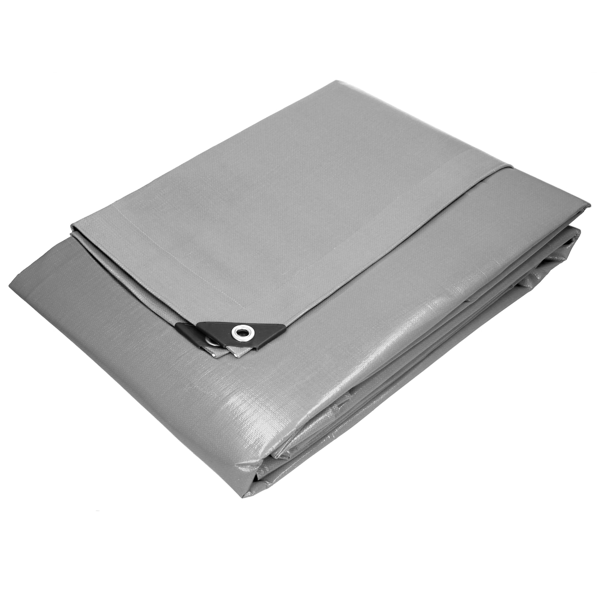 ECD Germany Abdeckplane 3x5 m 15 m² 260 g/m² Grau PE Wasserdicht Reißfest Gewebeplane Schutzplane Gartenplane Auto