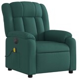 thumbnail of vidaXL Elektrischer Massagesessel mit Aufstehhilfe Dunkelgrün Stoff