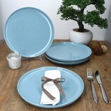 thumbnail of Ritzenhoff 4x Jasper Speiseteller Ø25,2cm Graublau Steingut 4 Pers. Essteller