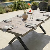 thumbnail of Table extensible aluminium et céramique avec 10 chaises - Oviala