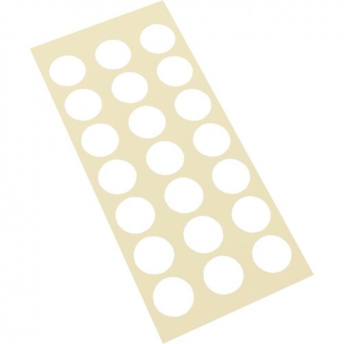 Aufkleber I Markierungspunkt, blanko, weiß, Haftpapier, ablösbar, Ø 75mm, 2/Bogen