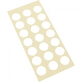 thumbnail of Aufkleber I Markierungspunkt, blanko, weiß, Haftpapier, ablösbar, Ø 75mm, 2/Bogen