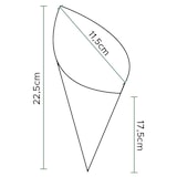 thumbnail of MONOUSO - Cono de Papel Antigrasa Kraft 22,5cm 80g (100 Uds)