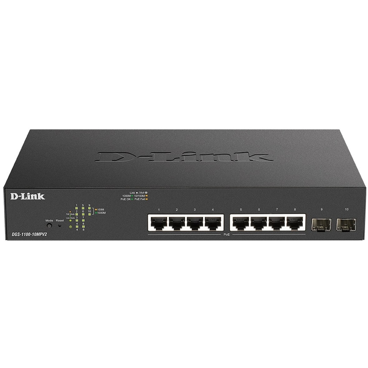 D-Link DGS-1100-10MPV2 10-Port PoE+ Gigabit Smart Switch