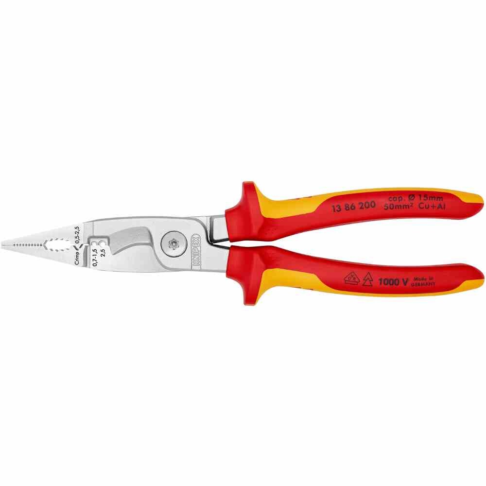 KNIPEX Combinatietang, 200mm, Beschermende isolatie 1000V, 2-componenten, VDE getest