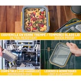 thumbnail of PIKA - Boite alimentaire 1200ml en inox et couvercle en verre trempé – Hermétique et légère – Compatible micro-ondes, four, congélateur – MetalShock