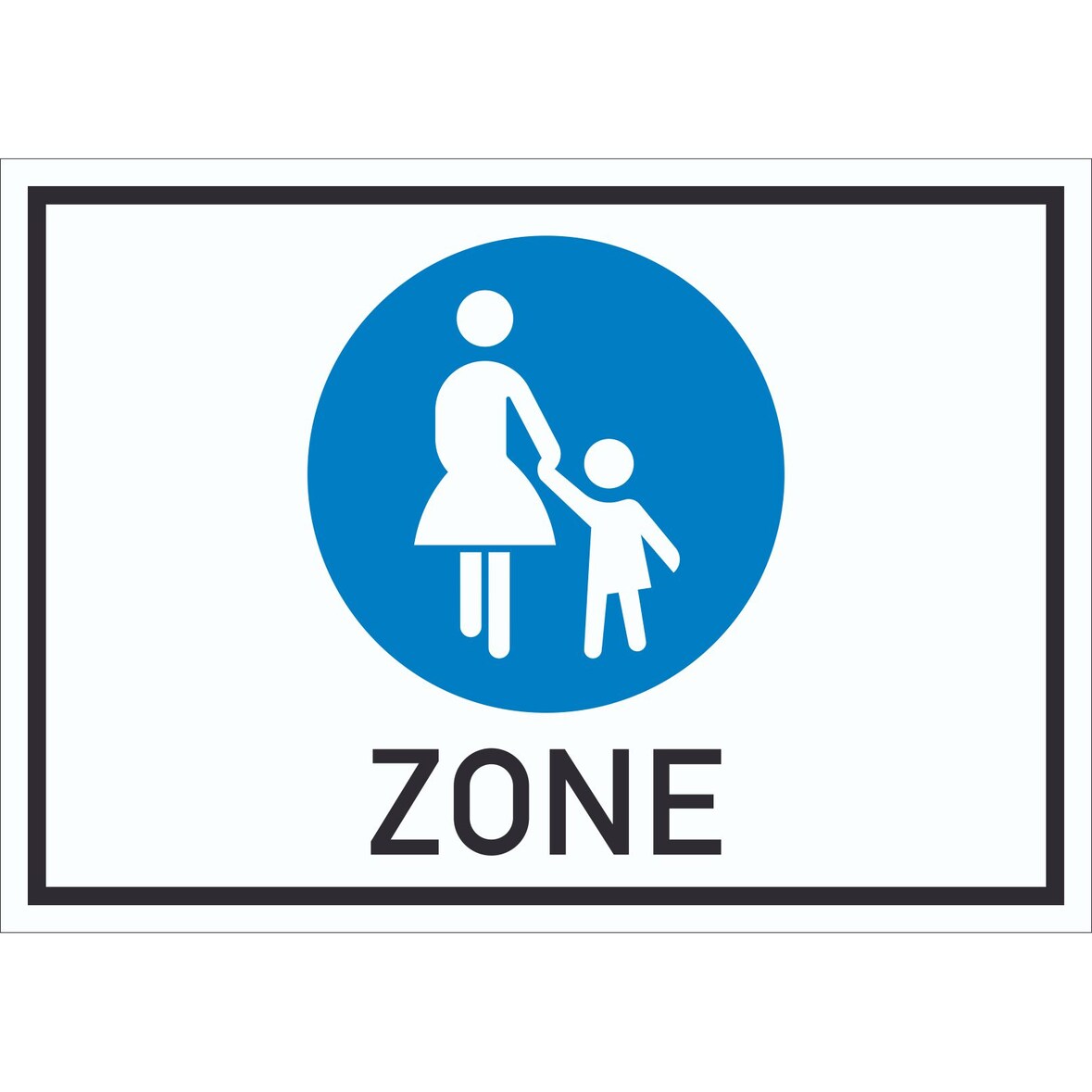 Schild Fußgängerzone Symbol A2 (420x594mm)