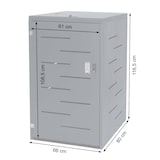 thumbnail of Mülltonnenverkleidung HWC-E83, Mülltonnenbox Mülltonnenabdeckung, erweiterbar 117x66x80cm ~ Edelstahl 30kg