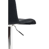 thumbnail of Banco de bar Hover em tecido preto/metal cromado