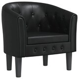 thumbnail of Chaise cabriolet noir similicuir Modèle Germonel