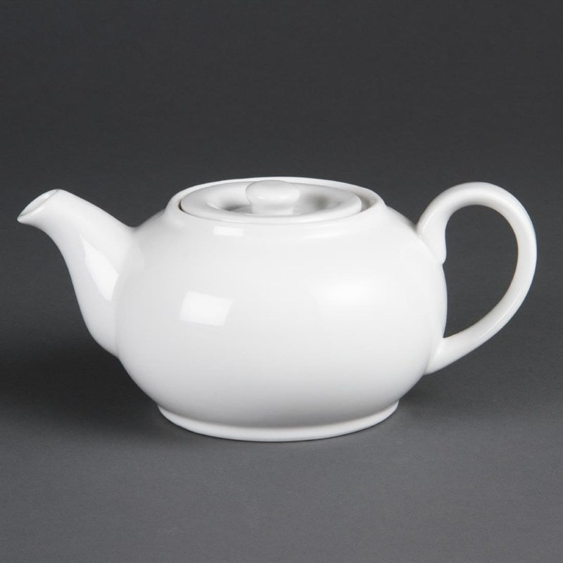 Lot de 4 théières en porcelaine blanche 426 ml