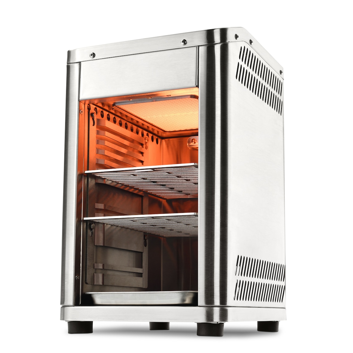 TAINO Design Oberhitzegrill Gas Steakgrill 800 Grad Hochleistungsgrill Edelstahl Silber