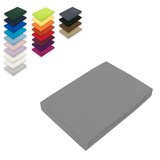 thumbnail of Microfaser Spannbettlaken  Rundumgummizug 90 - 100 x 200 cm + 28 cm Grau