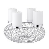 thumbnail of Adventskranz Milano, Edelstahl glänzend vernickelt, Durchmesser 34 cm