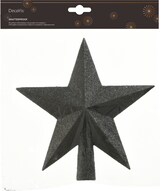 thumbnail of Christbaumspitze Stern Glitzer Weihnachtsbaumspitze Tannenbaumspitze schwarz