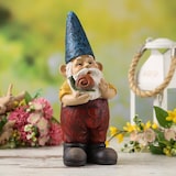 thumbnail of Gartenzwerg HANS Zwerg mit Schnecke Dekofigur Polyresin Gartenfigur Gnom 29cm