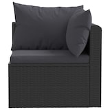 thumbnail of vidaXL 4-tlg. Garten-Sofagarnitur mit Auflagen Poly Rattan Schwarz