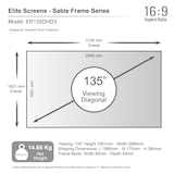 thumbnail of ELITE SCREENS Beamer Leinwand ,/SABLE FRAME - RAHMENLEINWAND/135/geeignet für: Normale Projektoren