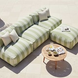 thumbnail of Modulares Gartenmöbelset mit 3 Sesseln und 1 kaktusgrünem Pouf