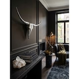 thumbnail of Bull Geweih L Wanddekoration 125cm breit Alu Aluminium silber Aluminiumdekoration Wand Geweih