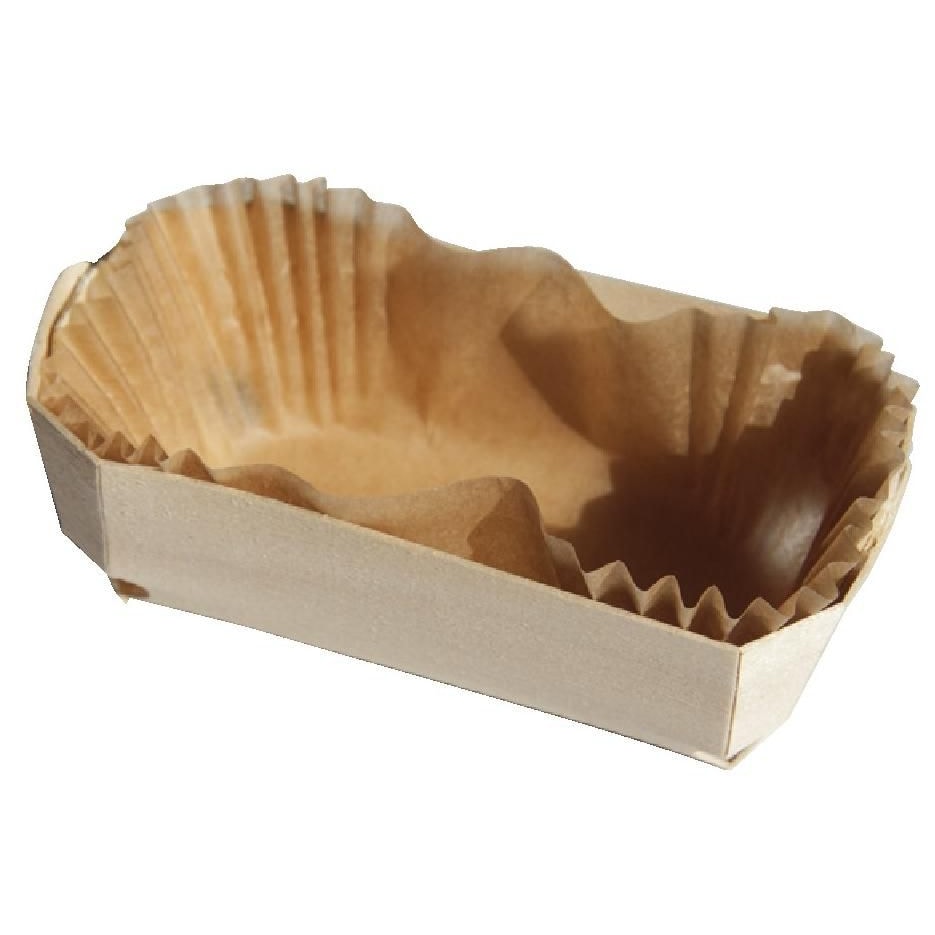 Barquette de cuisson en bois 185 x 115 x 60 mm x 25