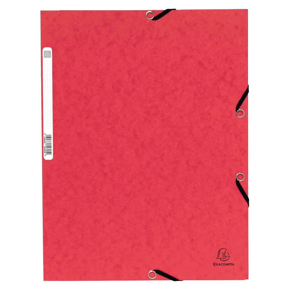 Exacompta Sammelmappe mit Gummizug und 3 Klappen aus Manila Karton 355g/qm, für Format DIN A4