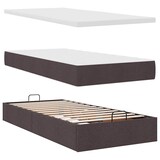 thumbnail of vidaXL Ottoman-Bett mit Matratze & LEDs Dunkelbraun 90x190 cm Stoff