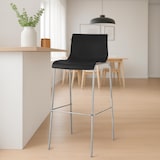 thumbnail of CHEFGASTRO Barhocker MAUI Chrom 4-Fuﬂ Gestell HxBxT 100x43x48cm Kunststoff Schwarz Barstuhl