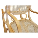 thumbnail of Mecedora M41, sillón columpio Sillón TV, madera maciza de ratán, certificado MVG ~ aspecto roble