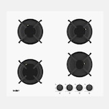 thumbnail of Piano cottura Samet Venere 60 da incasso a gas 4 fuochi con manopole nere e vetro bianco