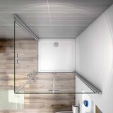 thumbnail of AICA Mampara de ducha cuadrada angular plegable 6mm antical,(830-850)x(830-850)x1950mm