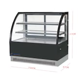thumbnail of Vitrina fría expositora cristal curvo1.5m