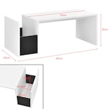 thumbnail of Helloshop26 - Mesa de centro elegante de 90 cm em branco e preto para sala de estar 03_0006166