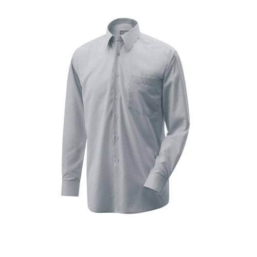 400 - Oberhemd langarm : silbergrau 60% Baumwolle 40% Polyester 120 g/m² 42