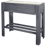 thumbnail of WAGNER GreenFAMILY Hochbeet GreenBOX Light - 70 x 83 x 34,5 cm, Massivholz anthrazit, Regalboden&Pflanztasche - 25024001
