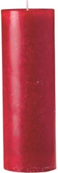 Eine rote Kerze.