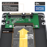 thumbnail of CSL SSD 8,89cm (2,5) mSATA zu SATA Adapter-Gehäuse Aluminium Gehäuse / max. 7mm Einbauhöhe