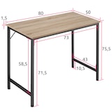 thumbnail of tectake Table de bureau Jenkins - Bois clair industriel, Chêne Sonoma, 80 cm -404458