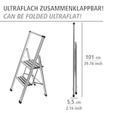 thumbnail of WENKO Alu-Design Klapptrittleiter 2-stufig Silber