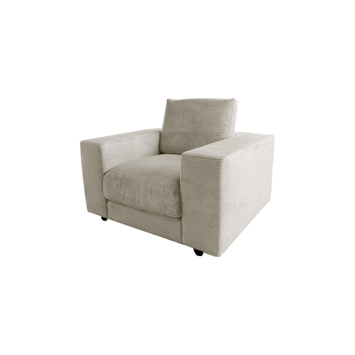 KAWOLA sillón MADELINE Pana crema blanco