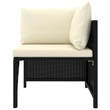 thumbnail of vidaXL 2-Sitzer-Gartensofa mit Kissen Schwarz Poly Rattan