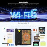 thumbnail of Tablette Durcie 11 Pouces Android 13 Octa Core 16GB RAM 256GB ROM 48MP Caméra 4G Noir YONIS