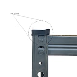 thumbnail of METRO Professional Étagère pour charges lourdes KBT120, métal, 120 x 40 x 200 cm, charge admissible par tablette 400 kg, gris
