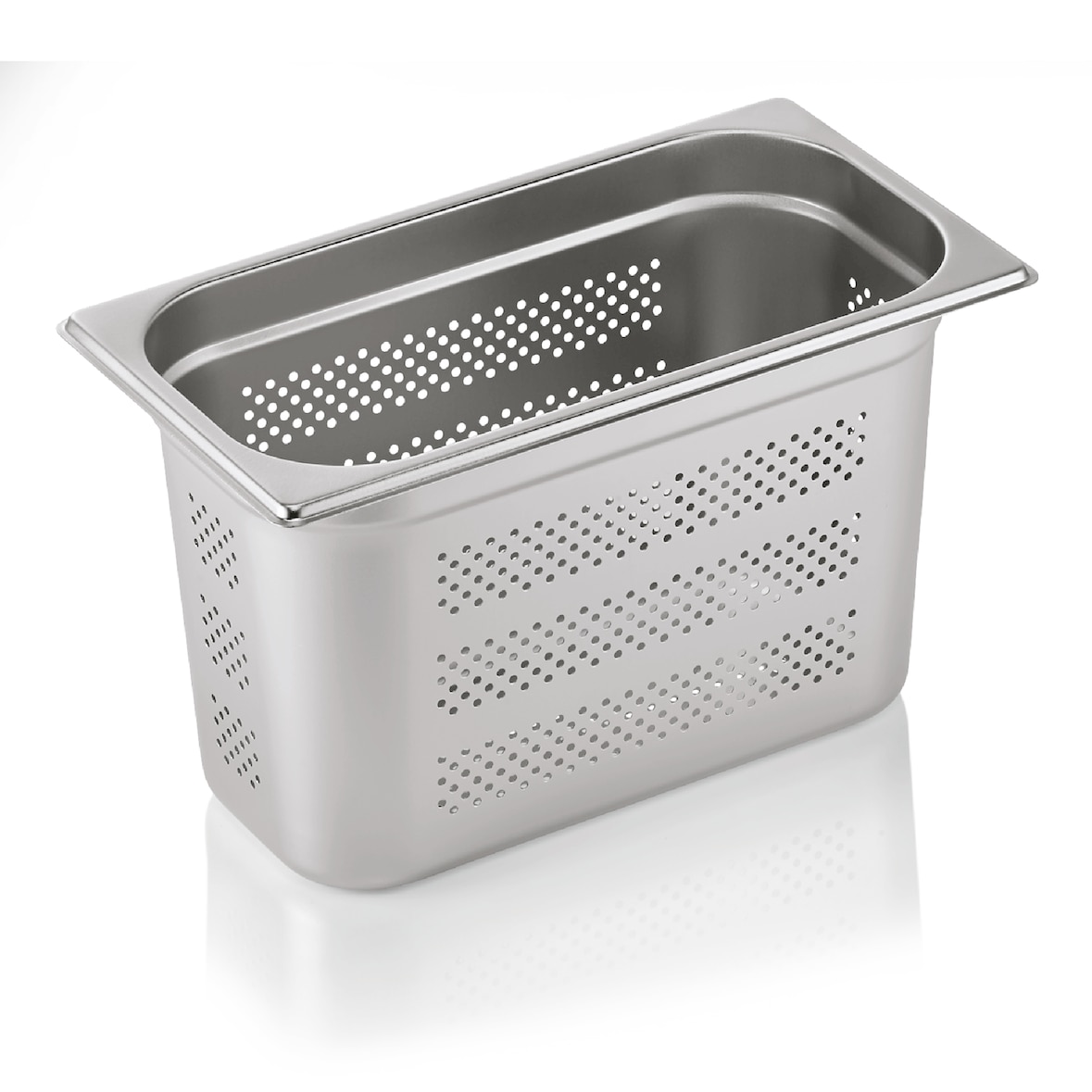 GN1/3 roestvrijstalen geperforeerde bak - h 200 mm - 7 liter - WAS Duitsland. WAS Germany