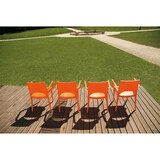 thumbnail of Set di 4 sedie Paris in polipropilene color arancio , impilabili . Marchio Grandsoleil. 47x51x80